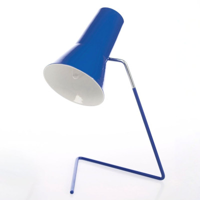 Modrá stolní lampa DRUPOL č. 21616: Ikona v bruselském stylu