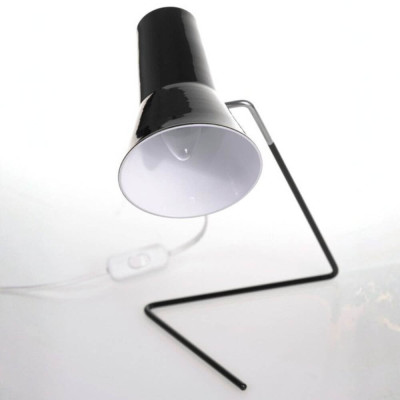 Černá stolní lampa DRUPOL: Ikona v bruselském stylu