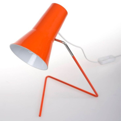 Oranžová stolní lampa DRUPOL č. 21616: Ikona v bruselském stylu